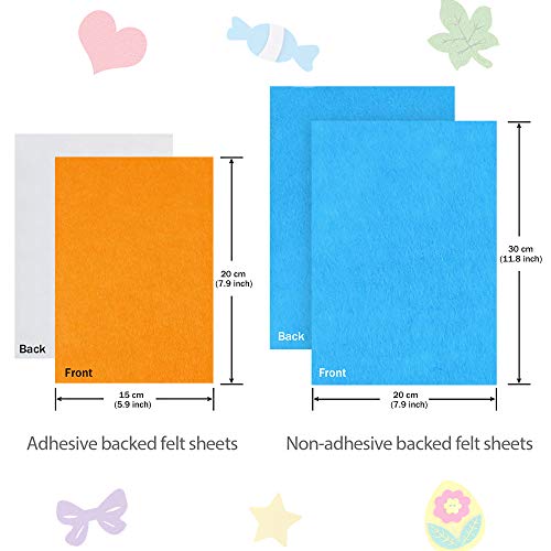 Pllieay 326 Pieces Stiff Felt Fabric Sheets with Embroidery Sewing...