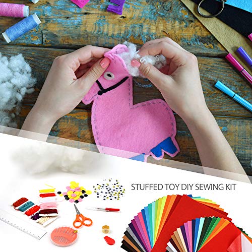 Pllieay 326 Pieces Stiff Felt Fabric Sheets with Embroidery Sewing...