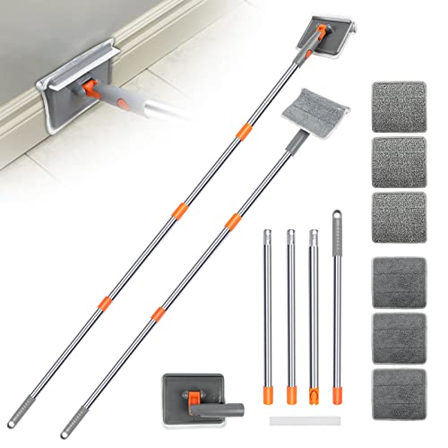 PLOEOUAR Baseboard Cleaner with Long Handle - Convex Design Duster...