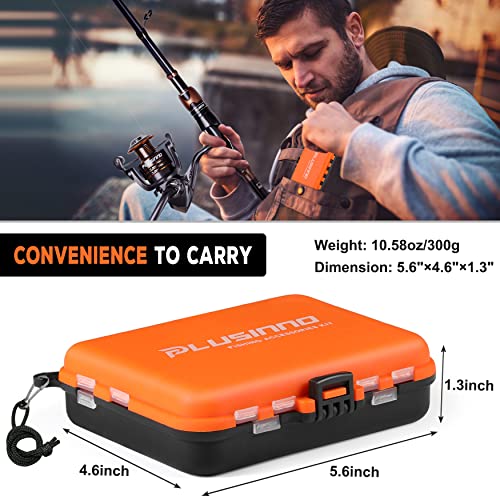 PLUSINNO 201pcs Fishing Accessories Kit, Fishing Tackle Box with T...