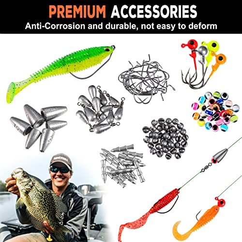PLUSINNO 201pcs Fishing Accessories Kit, Fishing Tackle Box with T...