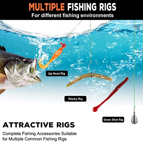 PLUSINNO 201pcs Fishing Accessories Kit, Fishing Tackle Box with T...