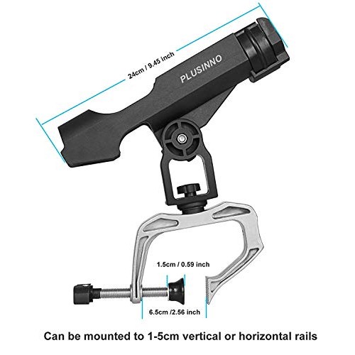 PLUSINNO Fishing Boat Rods Holder with Large Clamp Opening 360 Deg...