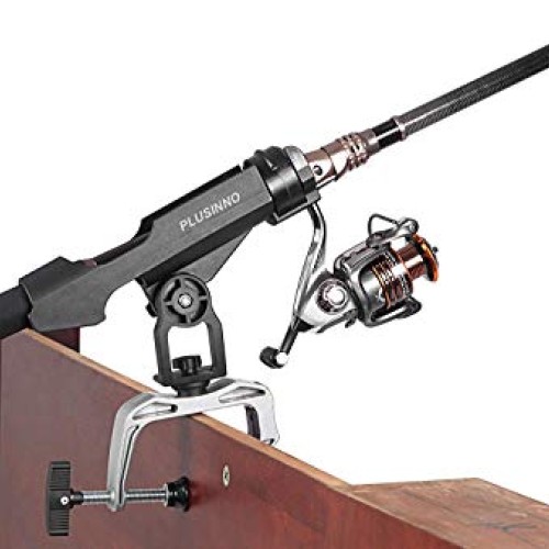 PLUSINNO Fishing Boat Rods Holder with Large Clamp Opening 360 Deg...