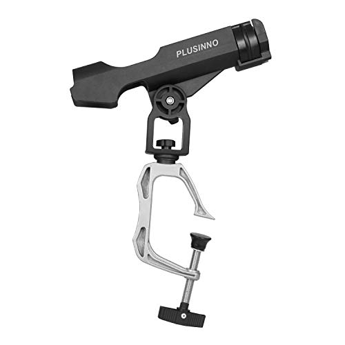 PLUSINNO Fishing Boat Rods Holder with Large Clamp Opening 360 Deg...