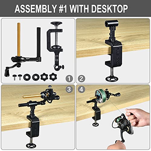 PLUSINNO Fishing Line Spooler with Unwinding Function, Fishing lin...