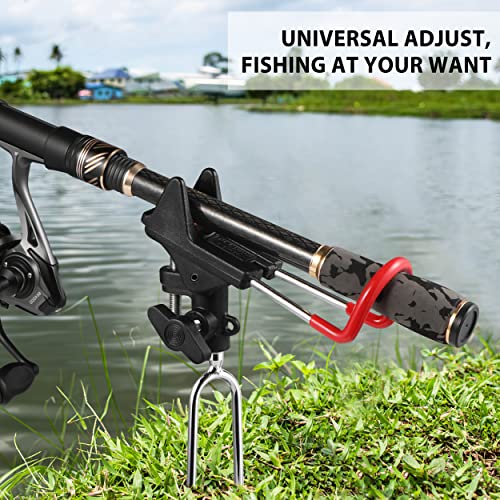 PLUSINNO Fishing Rod Holders for Bank Fishing - 2 Pack Fishing Pol...