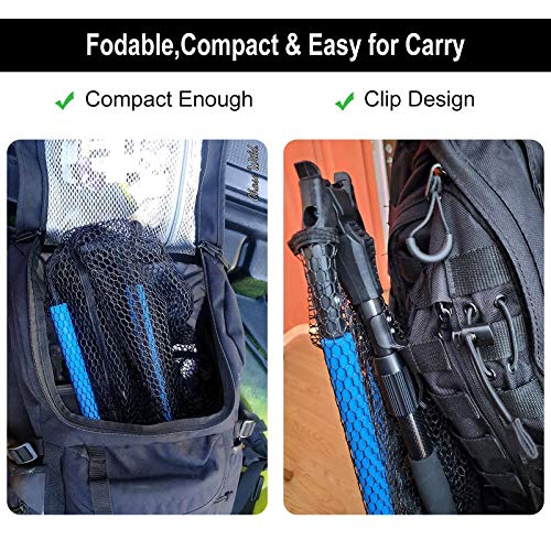 PLUSINNO Floating Fishing Net for Fly, Kayak, Catfish, Bass,Steelh...