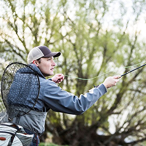 PLUSINNO Fly Fishing Net Fish Landing Net, Trout Bass Net Soft Rub...