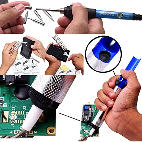 Soldering Iron Kit - Soldering Iron 60 W Adjustable Temperature, S...