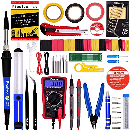 Soldering Iron Kit - Soldering Iron 60W Adjustable Temperature, Di...