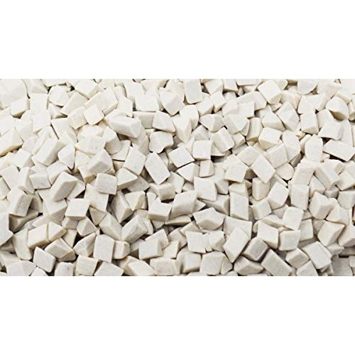 1 Kg Off-White Tetrahedron Ceramic Vibratory Tumbler Tumbling Medi...