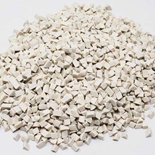 1 Kg Off-White Tetrahedron Ceramic Vibratory Tumbler Tumbling Medi...