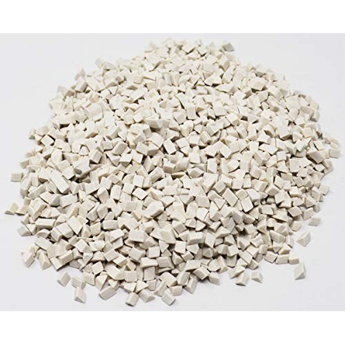 1 Kg Off-White Tetrahedron Ceramic Vibratory Tumbler Tumbling Medi...