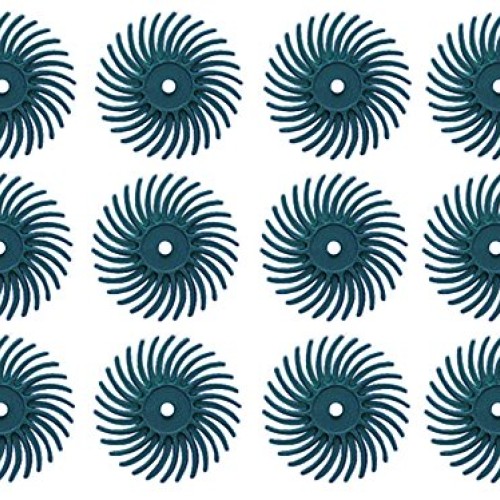 12 Pack 3/4 Blue 400 3M Micron Radial Discs Polishing Set Metal F...