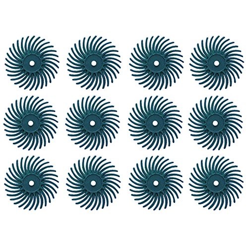 12 Pack 3/4 Blue 400 3M Micron Radial Discs Polishing Set Metal F...