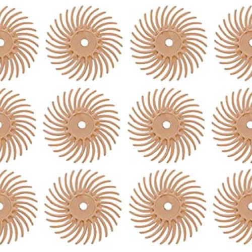 12 Pack 3/4 Peach 3M 6 Micron Radial Discs Polishing Set Metal Fi...