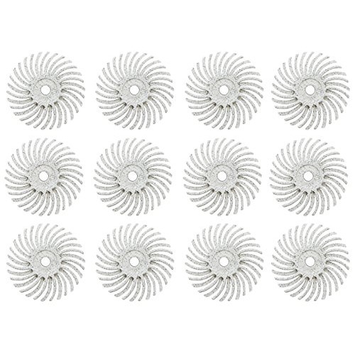 12 Pack 3/4 White 120 Grit 3M Micron Radial Discs Polishing Set M...