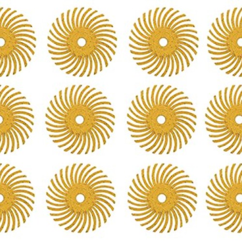 12 Pack 3/4 Yellow 80 Grit 3M Micron Radial Discs Polishing Set M...