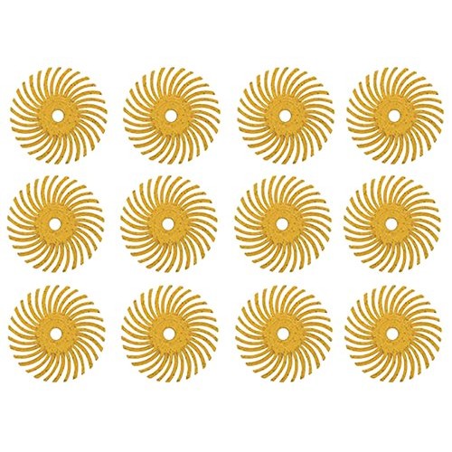 12 Pack 3/4 Yellow 80 Grit 3M Micron Radial Discs Polishing Set M...