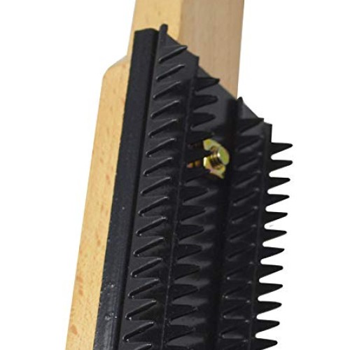 15 Serrated Buff Rake Tool with Wooden Handle for Compound Cleani...