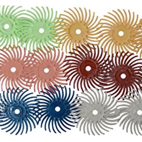 18 Piece 9/16 Assorted Grits 3M Micron Radial Discs Polishing Set...