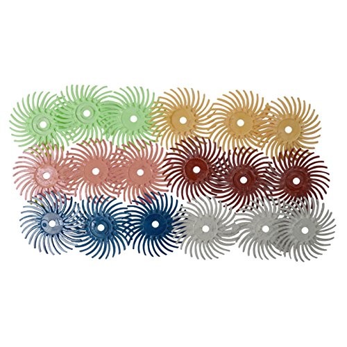 18 Piece 9/16 Assorted Grits 3M Micron Radial Discs Polishing Set...