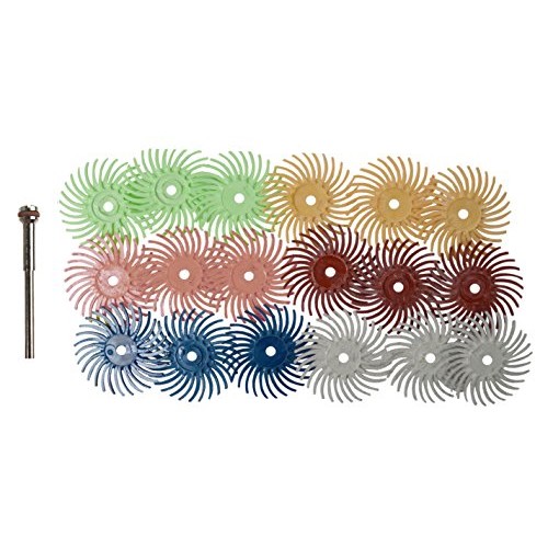 19 Piece 9/16 Assorted Grit 3M Micron Radial Discs Polishing Meta...