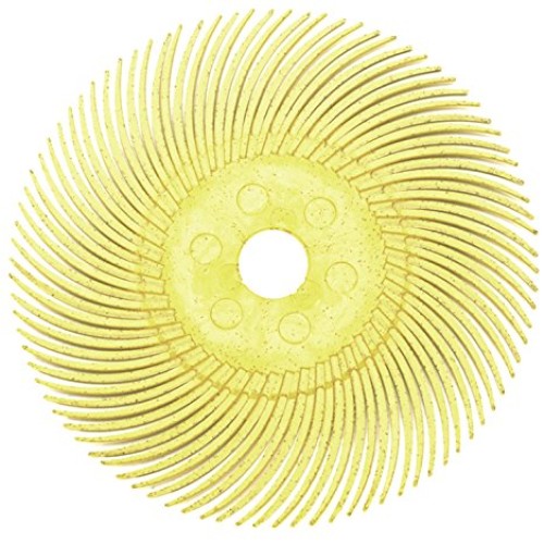 3 Diameter 3M Radial 80 Grit Yellow 3/8 Arbor Hole Bristle Brush...