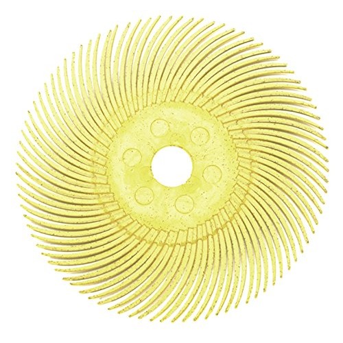 3 Diameter 3M Radial 80 Grit Yellow 3/8 Arbor Hole Bristle Brush...