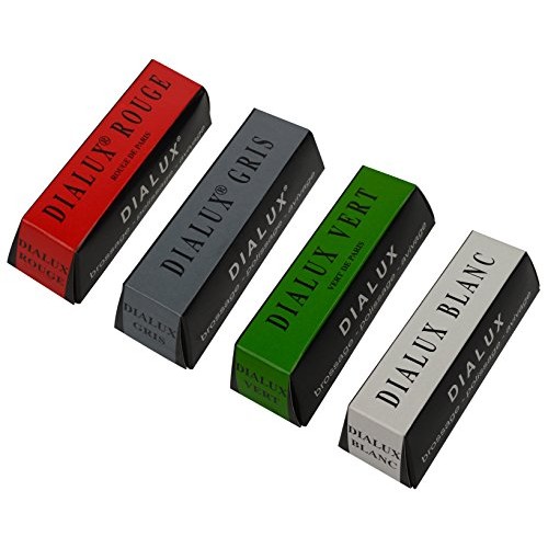 4 Pack 4 Oz Red Rouge and Green Gray White Dialux Compounds Jewelr...