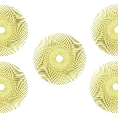 5 Pack of 3 Yellow Rotary Radial Discs - 80 Grit Jewelry Making M...