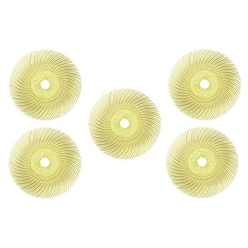 5 Pack of 3 Yellow Rotary Radial Discs - 80 Grit Jewelry Making M...