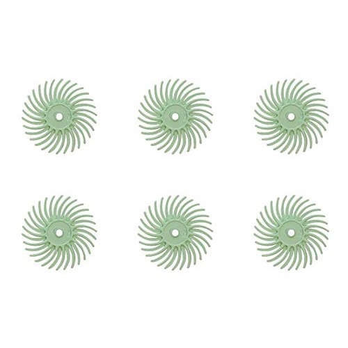 6-Piece Light Green 3M Micron Radial Rotary Disc Set 9/16 Jewelry...