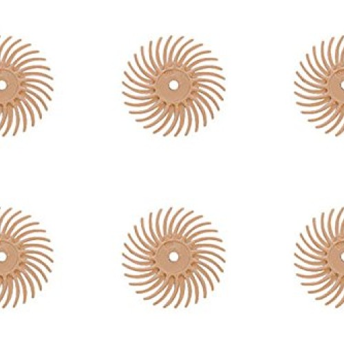 6-Piece Peach 3M Micron Radial Rotary Disc Set 9/16 Jewelry Polis...