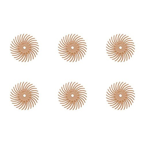 6-Piece Peach 3M Micron Radial Rotary Disc Set 9/16 Jewelry Polis...