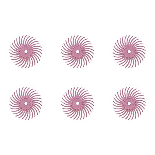 6-Piece Pink Pumice 3M Micron Radial Rotary Disc Set 3/4 Jewelry ...