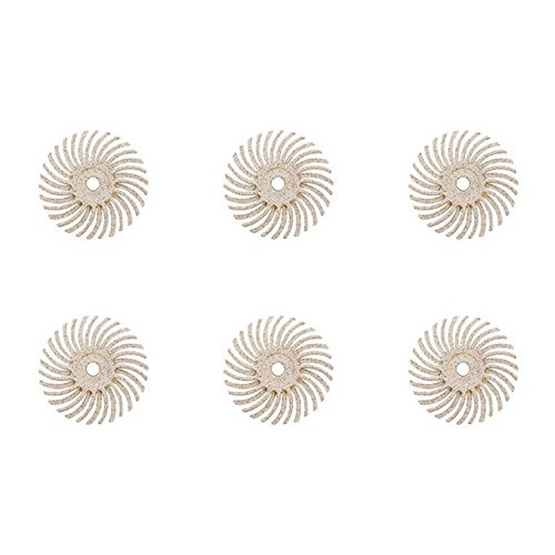 6-Piece White 3M Micron Radial Rotary Disc Set 9/16 120 Grit Jewe...