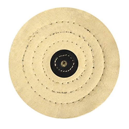 6 x 40 Unbleached Calico Buffing Wheel Buff Leather Center Stitch...