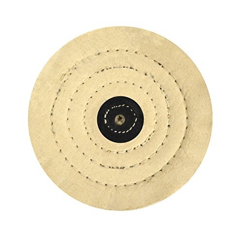 6 x 40 Unbleached Calico Buffing Wheel Buff Leather Center Stitch...