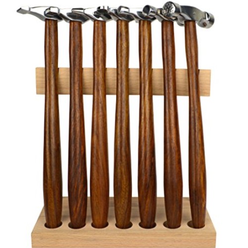 7 Piece Professional Hammer Set w/Wooden Stand for Jewelry Making ...