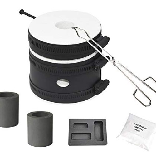 Deluxe Mini Tabletop PRO Kiln Propane Gas Furnace Kit Melts Gold S...