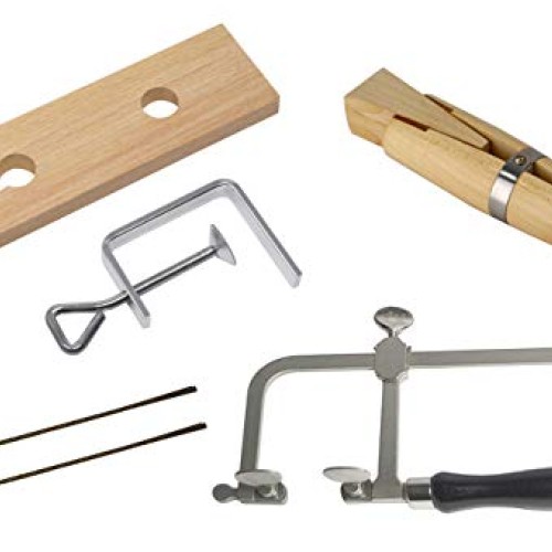 Jewelry Making Bench Tool Kit with Wooden Bench Pin Ring Clamp Saw...