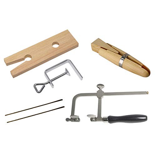 Jewelry Making Bench Tool Kit with Wooden Bench Pin Ring Clamp Saw...