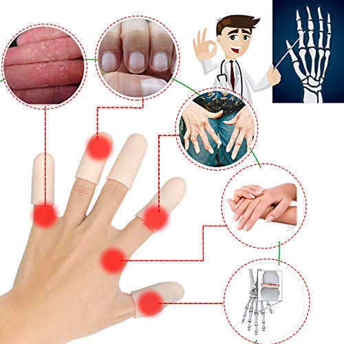 Gel Finger Cots, Finger Protector Support14 PCS NEW MATERIAL Fin...
