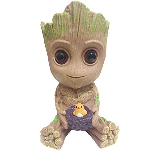 pobpop Treeman Baby Groot Flowerpot Succulent Planter Cute Green P...