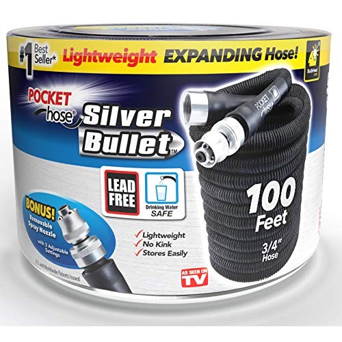 Original Pocket Hose Silver Bullet Garden Hose, As Seen On TV Lead...