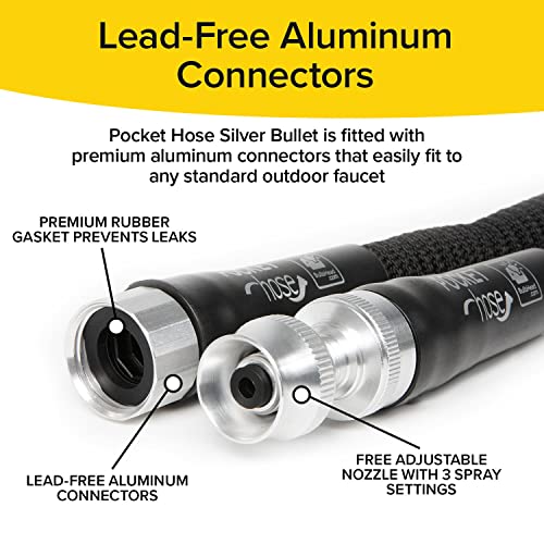 Original Pocket Hose Silver Bullet Garden Hose, As Seen On TV Lead...