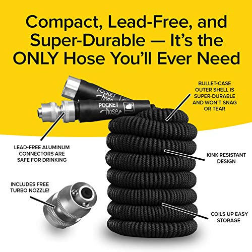 Pocket Hose Original Silver Bullet Lightweight Water Hose by BulbH...