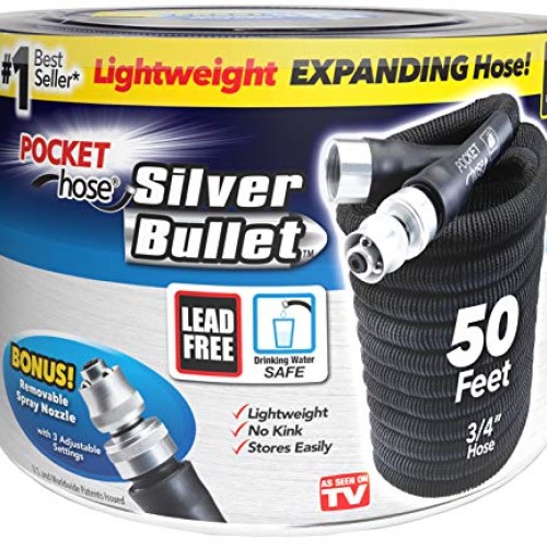 Pocket Hose Original Silver Bullet Lightweight Water Hose by BulbH...